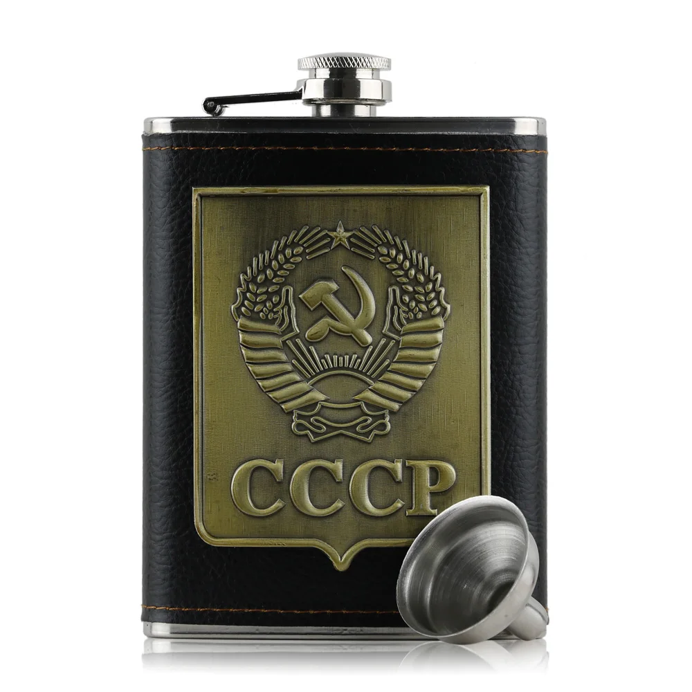 Lucuas 8 унций CCCP фляжка из нержавеющей стали для алкоголя виски пива ликера с
