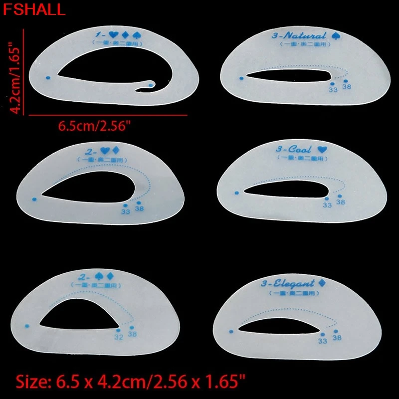6 шт. карандаш для глаз трафарет модель Смоки Тени и подводка для глаз макияж Шаблон Shaper инструмент# H027