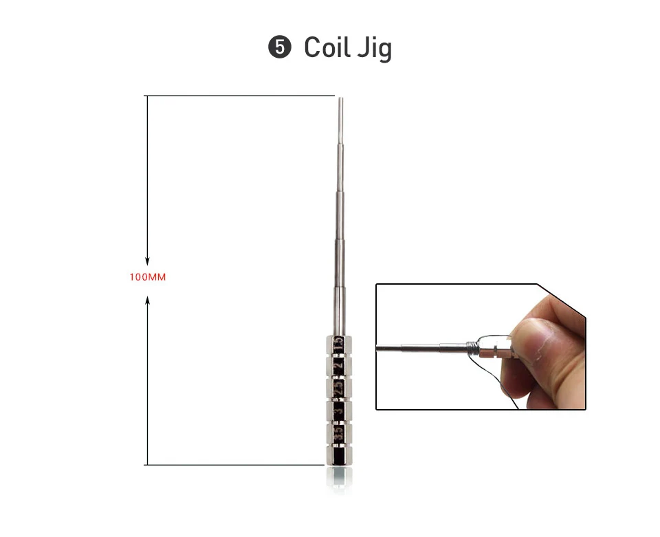 Volcanee Coil Building Tool Pack Coil Jig Ceramic Tweezer Wire Plier RDA Cleaning Brush Screwdriver for Clapton Wire Vape DIY