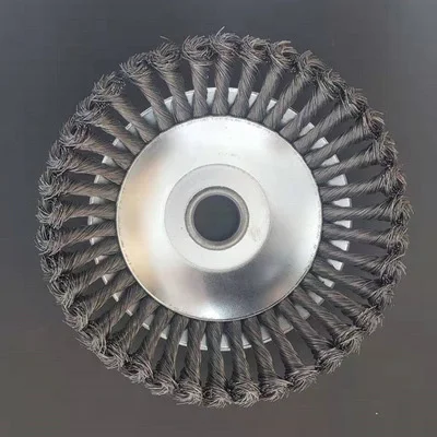 Landscaping Rotating Weed Brush Joint Knot Wire Wheel Brush Disc Electric Tool Machine Parts 8 Inch