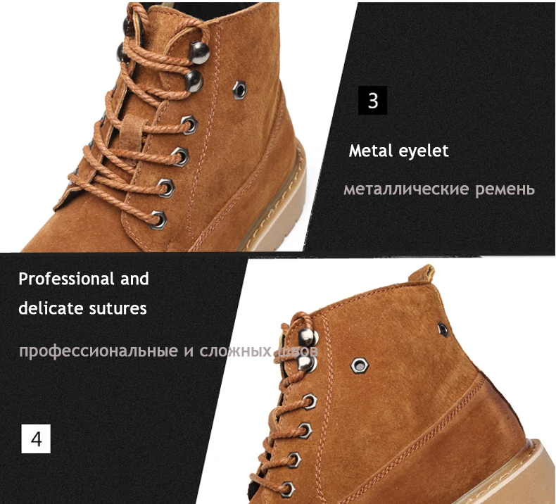 Men's Boots Lace-up Desert Boot Ankle Black Men Boots Genuine Leather Men Shoes Genuine Leather Winter Shoes Mens Fashion Boot   (22)