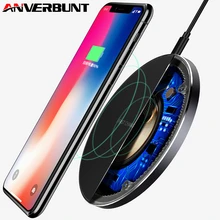 Qi Беспроводной Зарядное устройство 10 Вт быстро для iPhone 8 Plus X Беспроводной зарядного устройства для samsung S8 Примечание 8 Быстрое беспроводное зарядное устройство для телефона