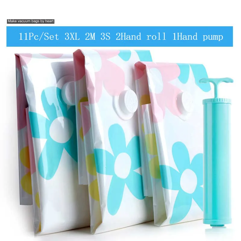 

11pcs/set Vacuum Compression Storage Bag Suitable For Travel Clothes Quilts Down Jacket Vacuum Storage Bag Waterproof Dustproof