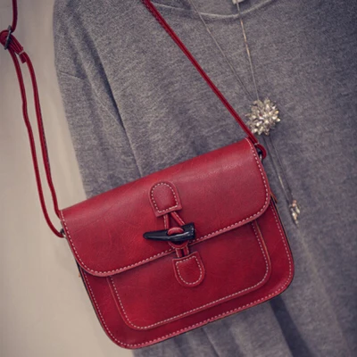 Модная дизайнерская женская кожаная сумка через плечо, перекрёстная сумка через плечо известного бренда, женские сумки высокого качества - Цвет: Красный