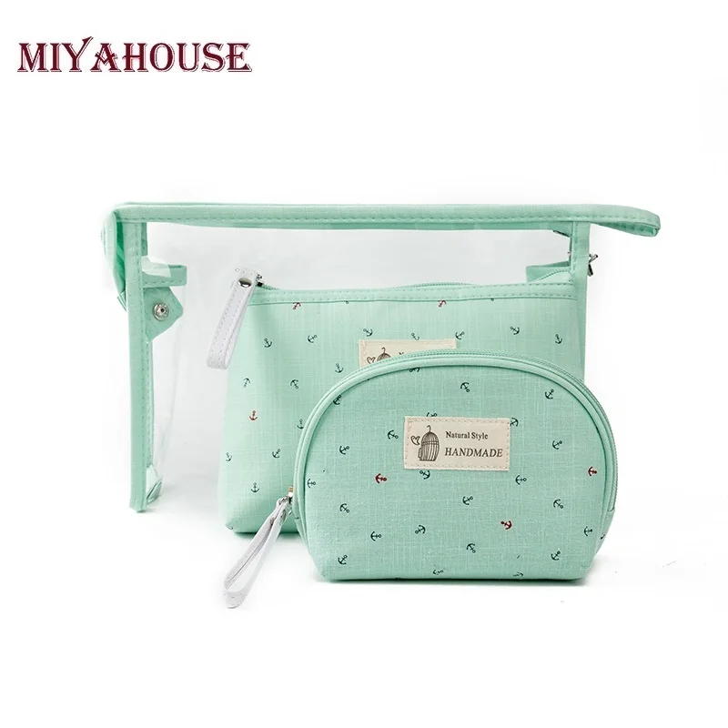 Многофункциональная косметичка Miyahouse 3 шт./компл. чехол на молнии портативный