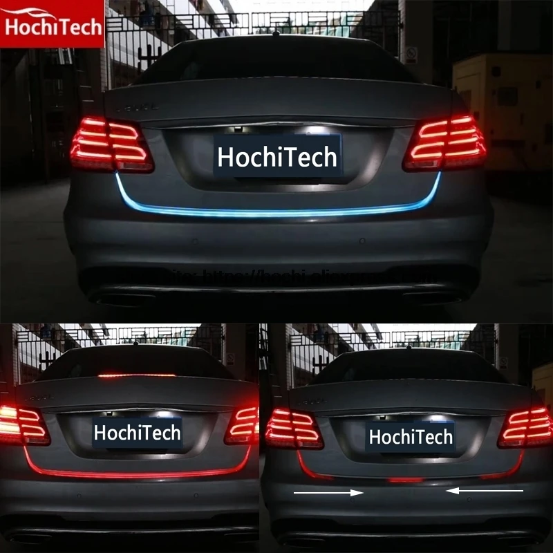 

HochiTech 120mm LED car Tailgate Light Bar ice-blue and red 12V 192 pcs led Chip Running / Brake / Signal / Rear light lamp