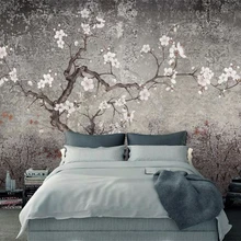 Beibehang пользовательские Обои фреска китайский цветок руки и птица Гостиная Фреска 3d Винтаж Слива фон обои