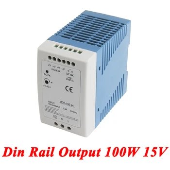 

MDR-100 Din Rail Power Supply 100W 15V 6.6A,Switching Power Supply AC 110v/220v Transformer To DC 15v,ac dc converter