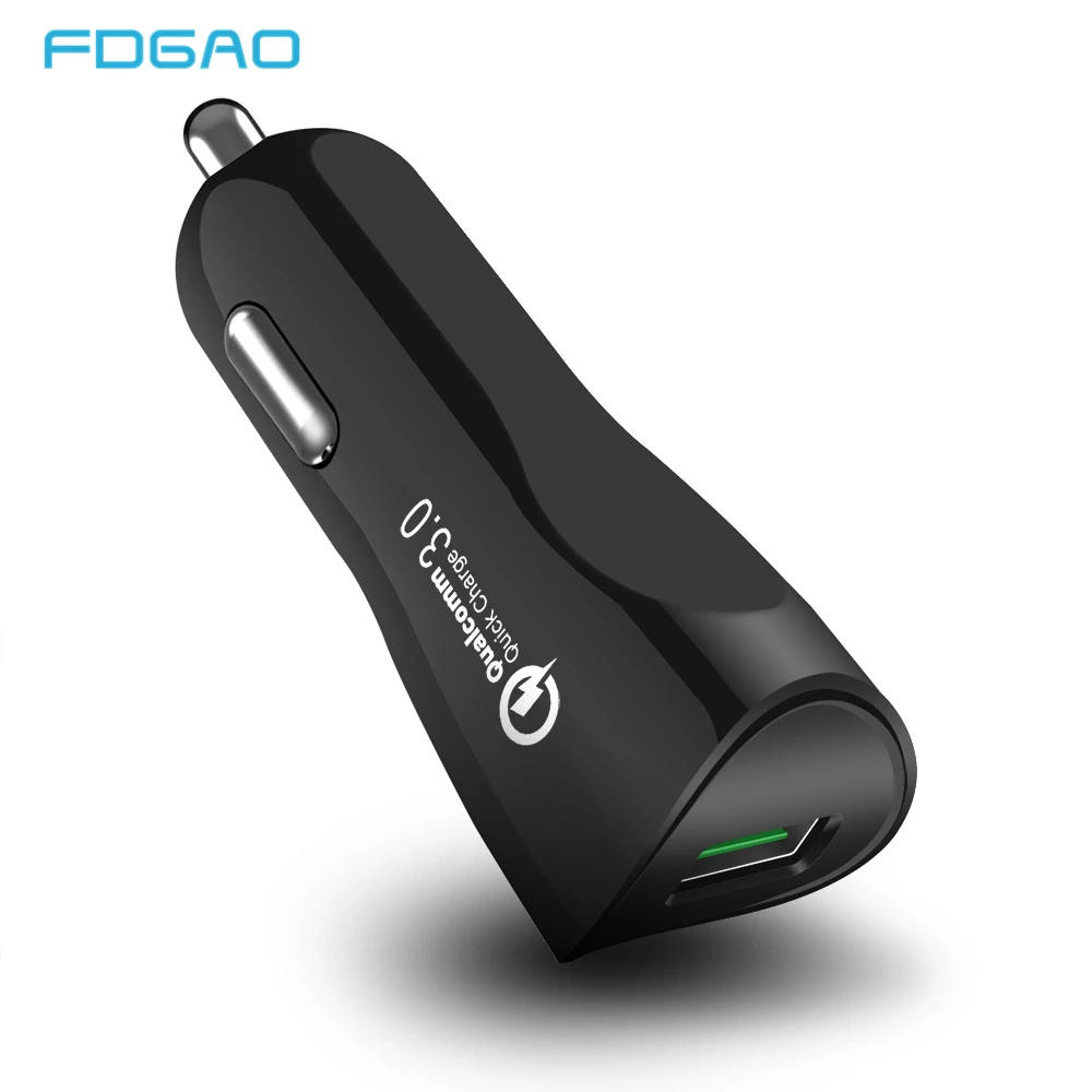 Автомобильное зарядное устройство FDGAO USB Quick Charge 3,0 для iPhone XS X samsung Xiaomi huawei Redmi QC 3,0 Быстрая зарядка мобильного телефона автомобильное зарядное устройство