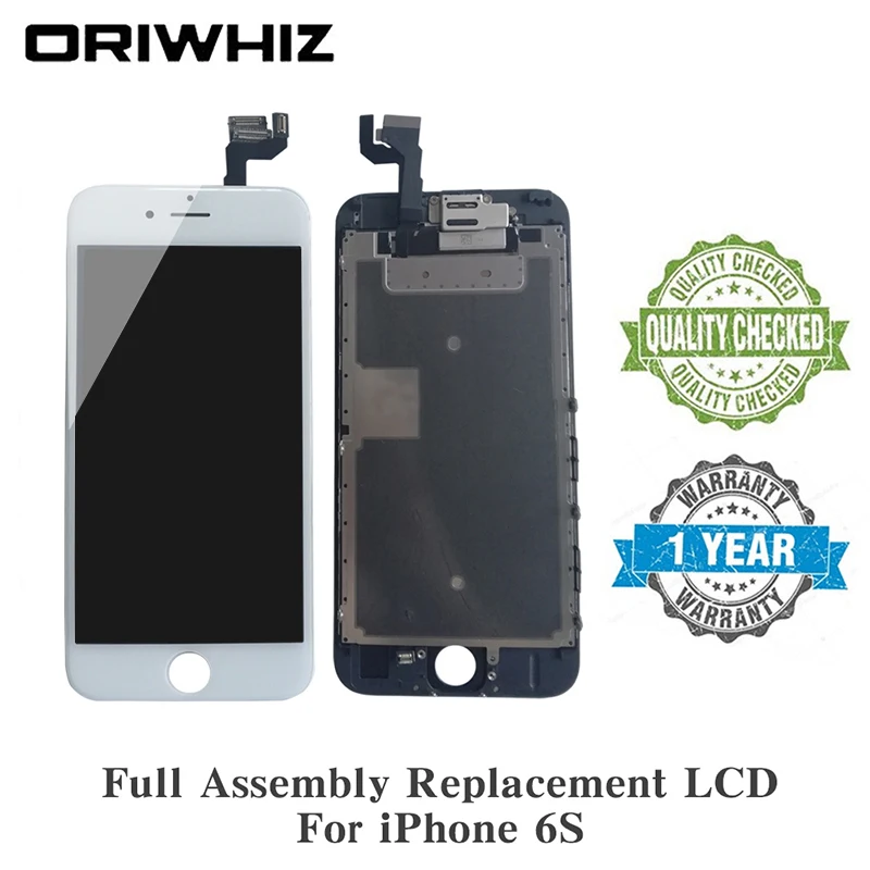 

10PCS Touch Screen Replacement For iphone 6s 4.7 LCD Display Digitizer Frame Repair Kit with Proximity Sensor Earpiece Front Cam