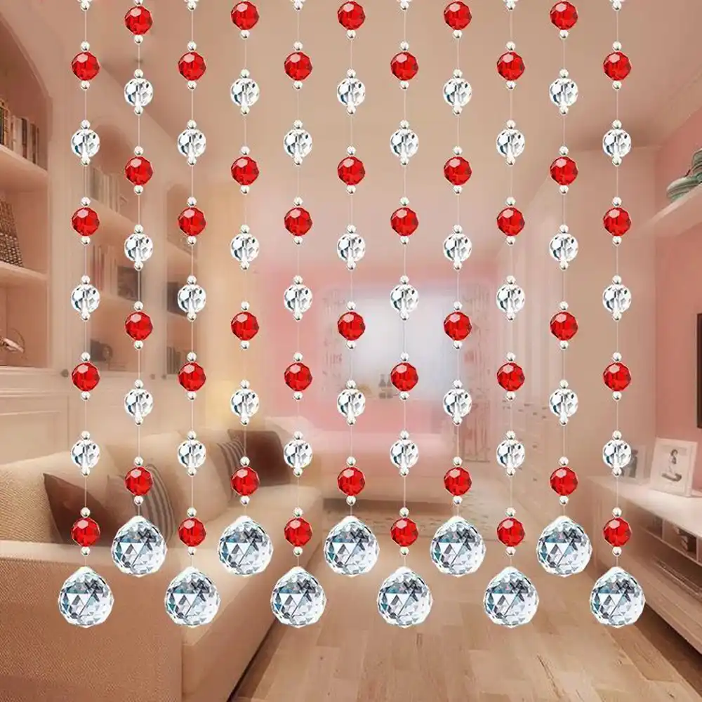 Curtain Crystal Glass Bead Curtain Luxury Living Room Bedroom Window Door Wedding Decor 1m Simple Drop Shipping Aug15