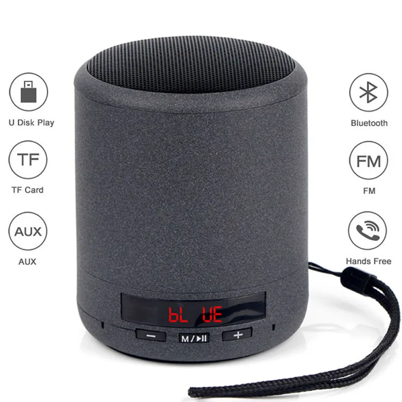 

Mini Portable Bluetooth Speaker Wireless Column Bass Sound Stereo Subwoofer FM Radio Handsfree TF Card USB MP3 Player For Phone