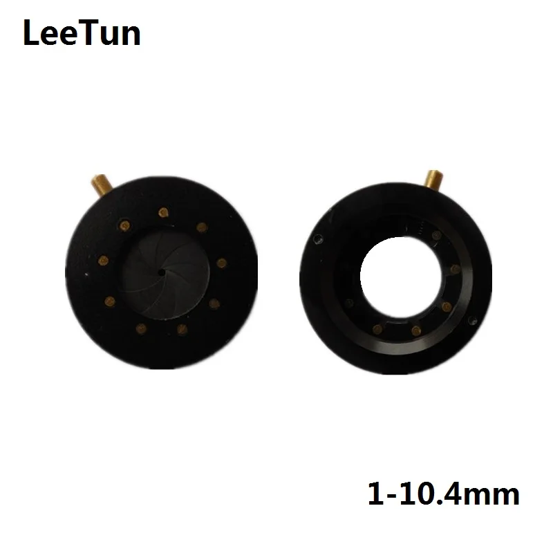 

Diameter 1-10.4mm Aperture Zoom Iris Diaphragm 9 Blades Condenser for Microscope Camera CCTV Lens Optical Instrument