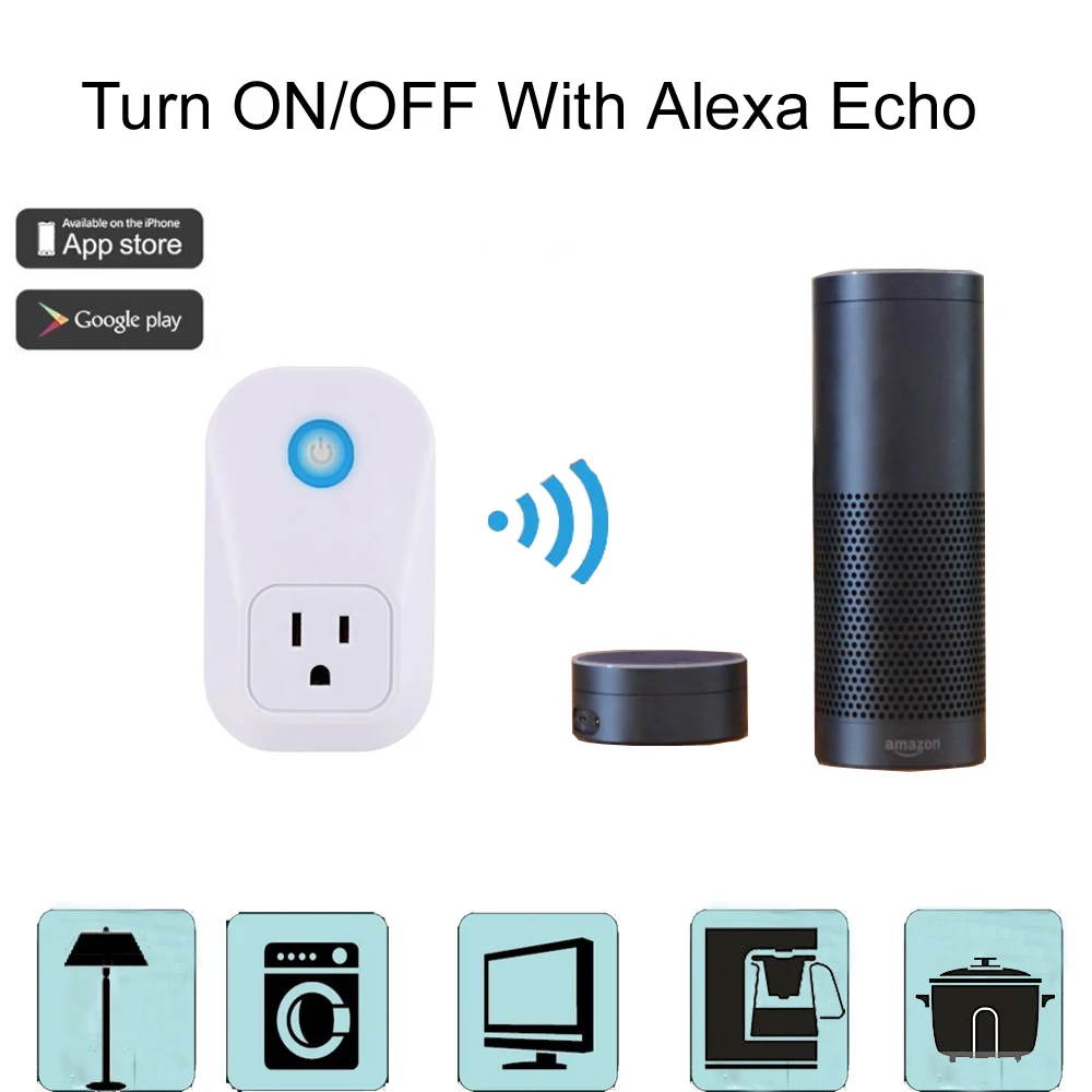 ACEMAX Smart WIFI Plug работает с Amazon Alexa Google Home Assistant не требует управления устройствами из