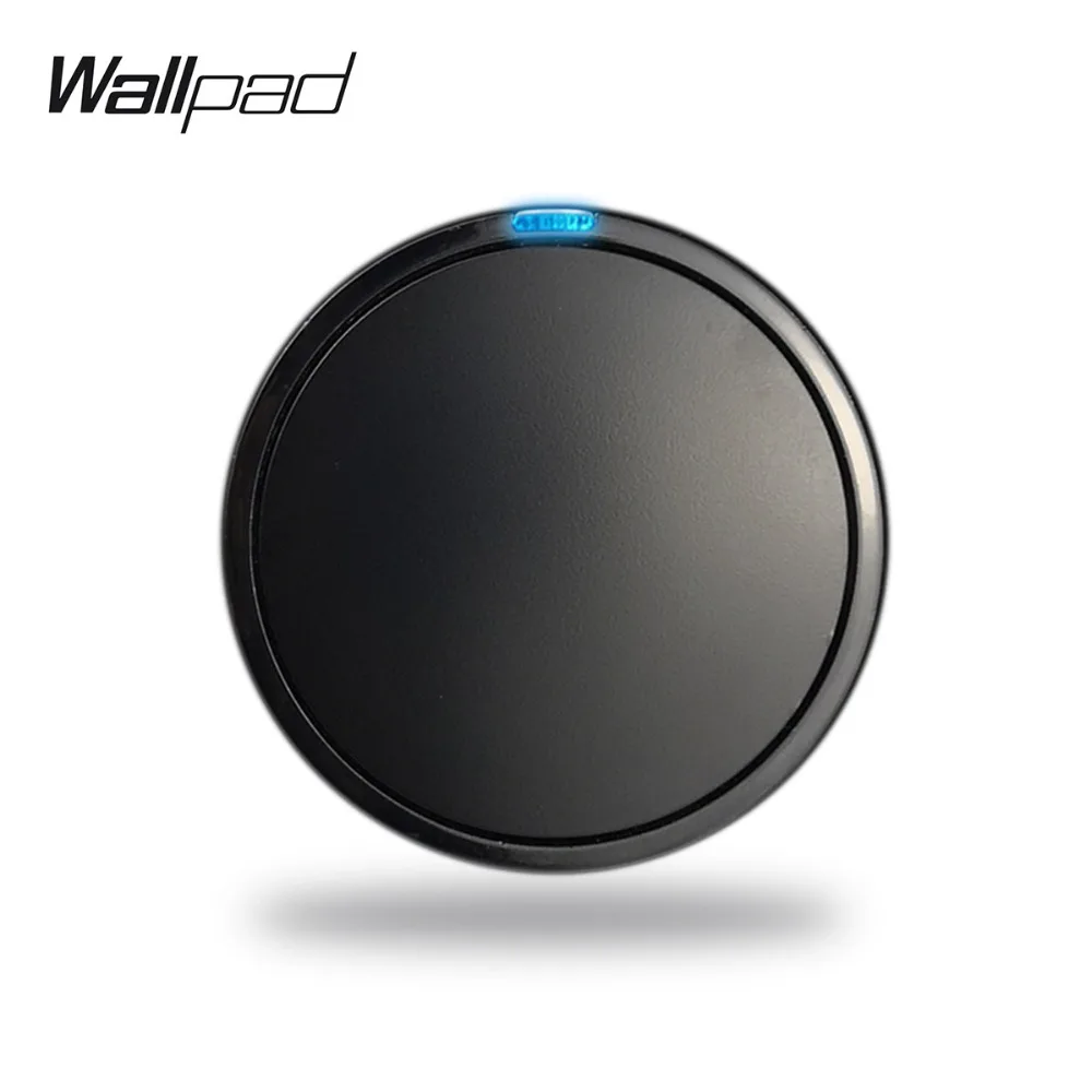 

Wallpad L6 Modular Black White 1 Gang 2 Way Push Return Button Wall Light Power Switch DIY Free Combination