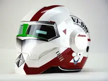 Frete grátis top abs moto motociclista capacete masei vj da onu. SPACY Homem De Ferro personalidade moda meio aberto rosto capacete de motocross