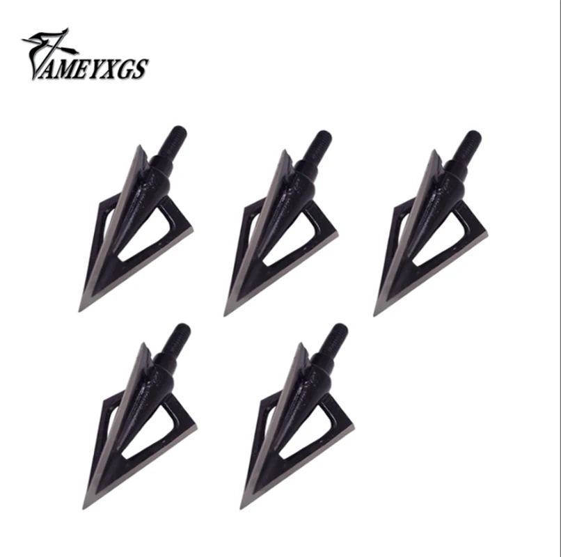 

3 Pcs 100 grain Archery Broadheads 3 fixed blades Arrow Head Tip Screw in Arrow Points for Compound Recurve Bow Crossbow Longbow