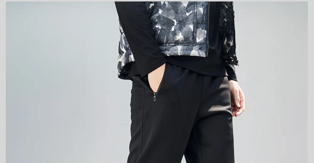 Новинка Uleemark, мужские спортивные штаны для отдыха, свободные штаны, вязаные мужские брюки, высокая эластичность, композитная ткань, теплый флис, антистатический