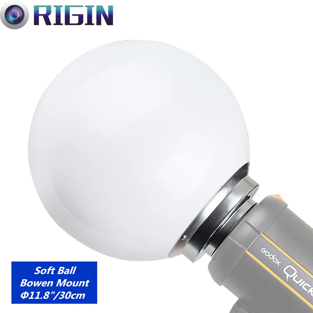 

Professional Studio Flash Accessories 11.8"/30cm Universal Soft Ball Dome Diffuser Wide Angle Soft Focus Shade For Bowen Mount