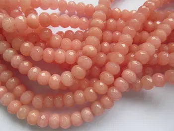

high quality 2strands 3x5-10x16mm Jade Rondelle Abacus Faceted Aqua Blue Black White Oranger Pink Red jewelry making supplies