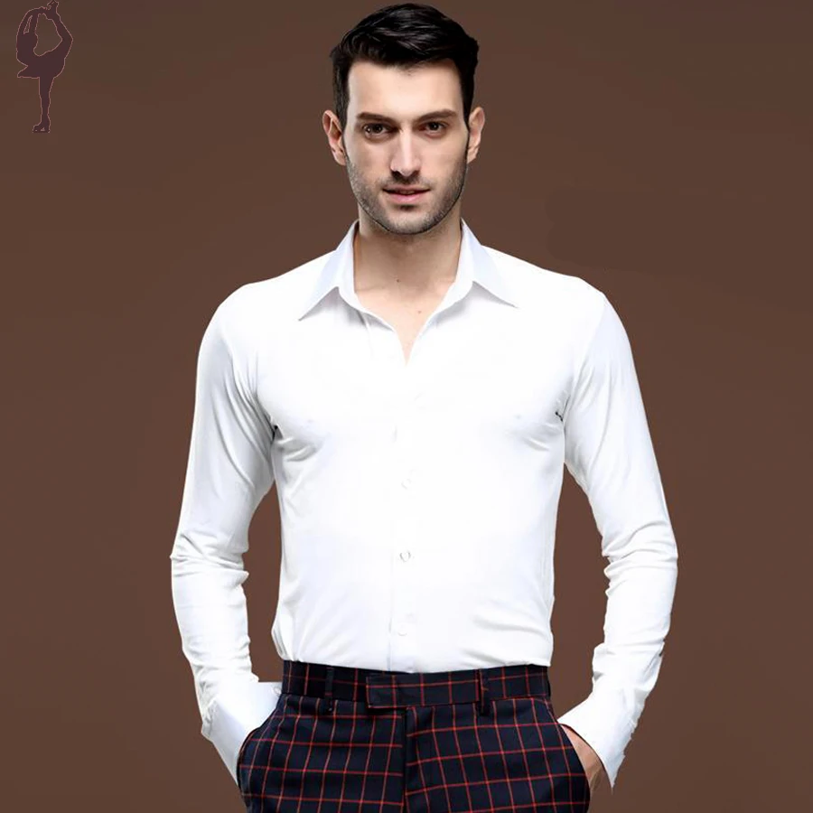 Buy 2019 New Arrival Mens Ballroom Dance Tops Beige