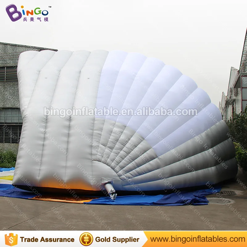  Customized Silver white Inflatable Stage Cover Tent 10x8.5x5 Meters nylon material inflatable cover
