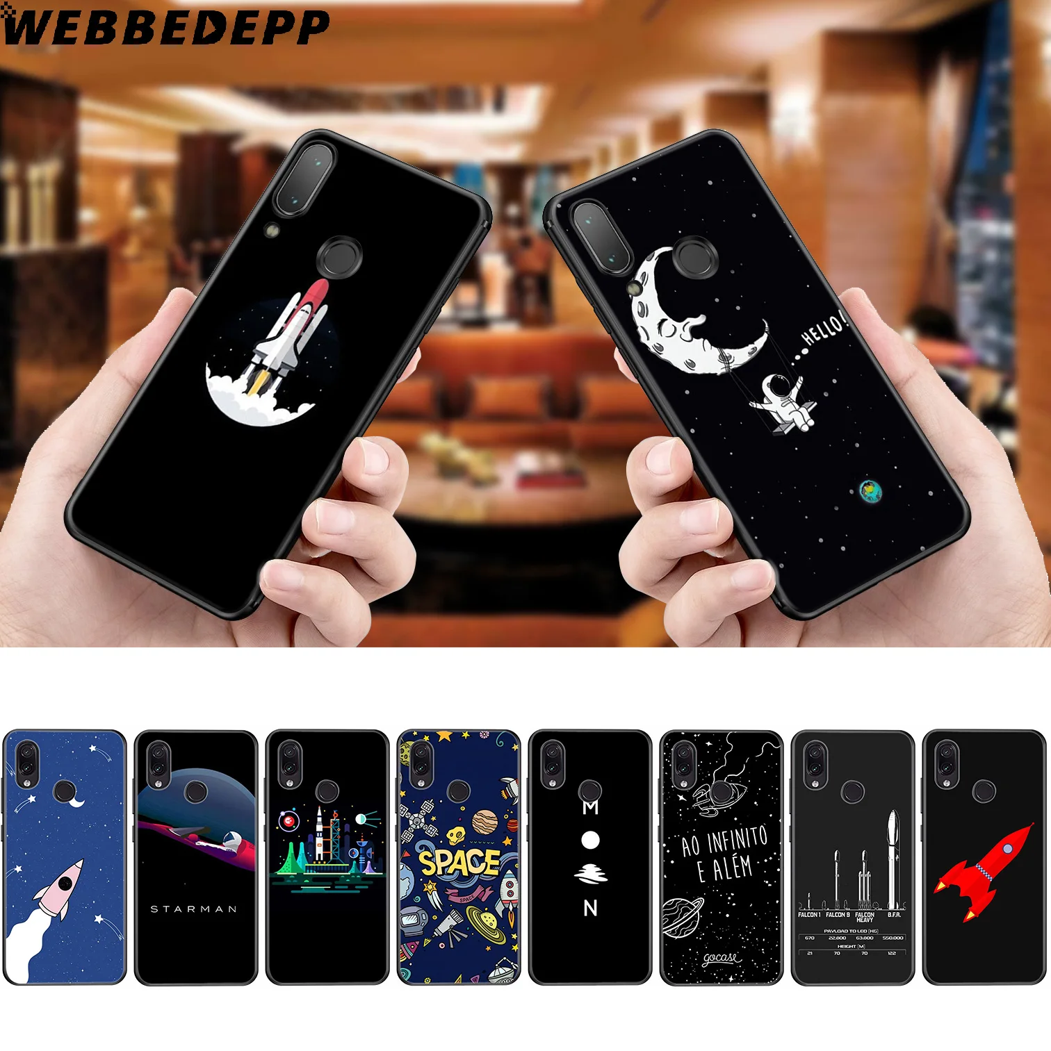 WEBBEDEPP Rocket Man Space Moon мягкий чехол для Xiaomi Redmi K20 7A 4A 4X 5 5A 6 6A S2 Note 8 4 7 Pro Plus Prime |
