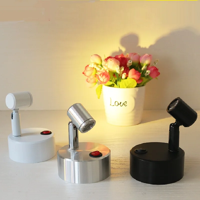 

AAA battery LED aluminum nightlight spot light emergency lamp alloy suction cup lamp 360 turn portable switch desk lamp HTSD11