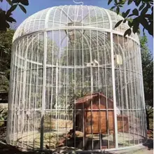 Wrought iron bird cage peacock parrot starling thrush bird cage decorated outdoor large bird cage(Plus net does not add bottom)