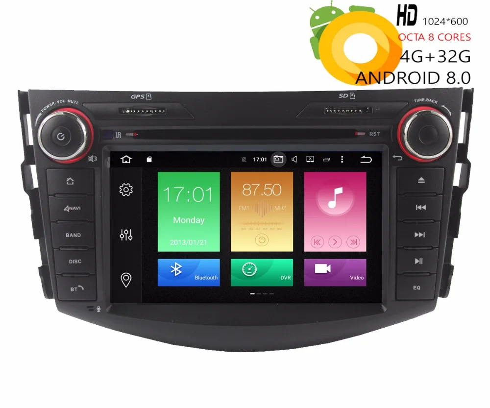 Clearance HIRIOT Car Android 8.0 DVD GPS Player For TOYOTA RAV4 2006-2011 Octa 8 Core 4G RAM 32G ROM 16G Map Wifi Radio IPS Screen TPMS 0