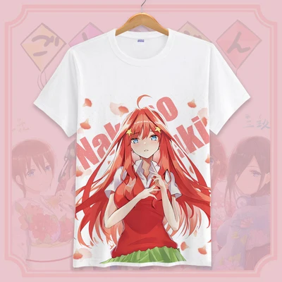 Аниме Gotoubun no Hanayome The quintestinal Quintuplets Nakano Ichika футболка Косплей Nakano Ichika футболка безрукавки "Аниме" унисекс - Цвет: 01