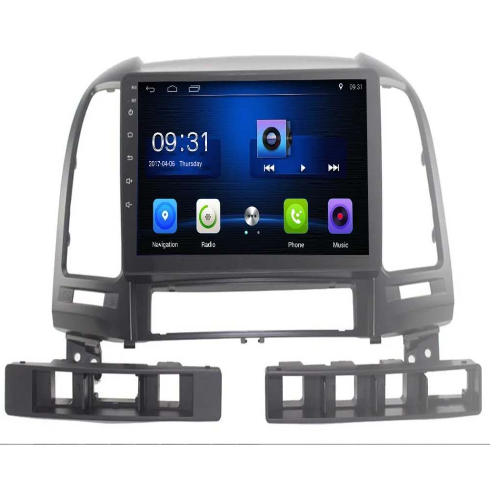 Cheap Android8.1 Radio Car Multimedia Player Head Unit GPS Navigation Stereo For Hyundai SANTA FE 3 4 Hole 2006 2007 2008 09-2011 2012 0