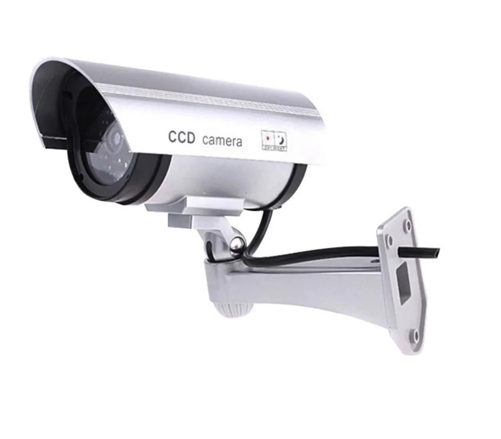  Inesun Fake Security Camera Bullet Dummy Surveillance CCTV Camera Outdoor Indoor with LED Light - 32996911610