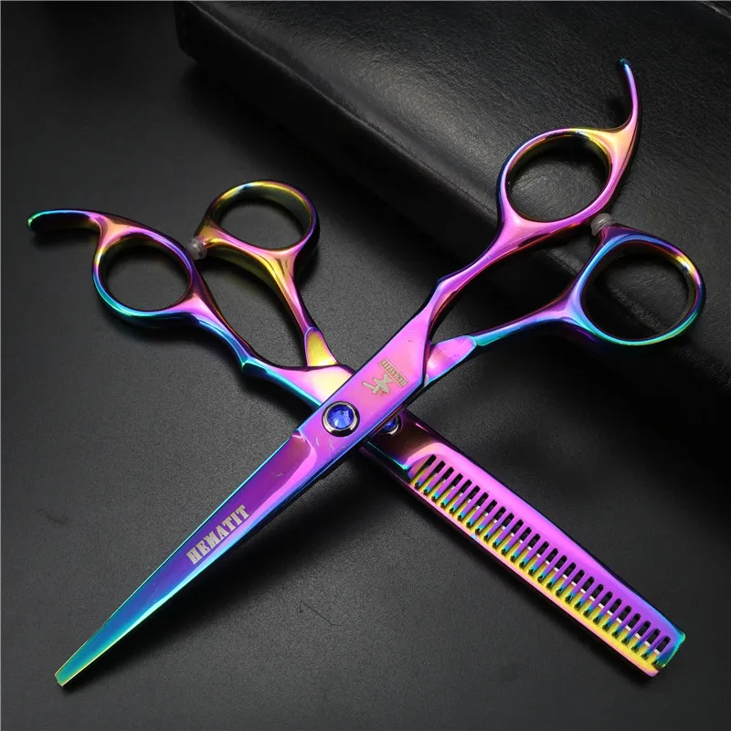

Multi-color very cheap hairdressing scissors and pet scissors Household pet hair trimming tools 6-inch hair salon haircut