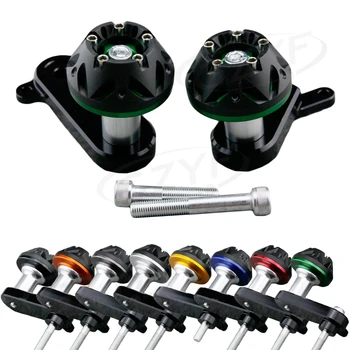 

CNC Motorcycle Frame Slider Crash Pad Protector Guard for Kawasaki Ninja ZX6R 2009 2010 2011 Anodized, Aluminum + Plastic