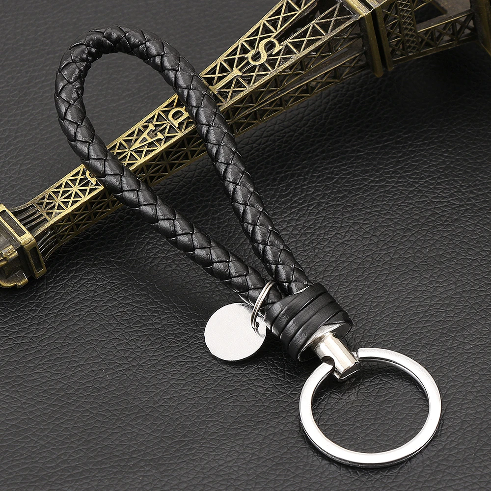 

Men Leather Keyfob Key Chain Ring Car Keyring Keychain Gift Case For VW Bora Jetta POLO GOLF Passat CC For Skoda Octavia Fabia