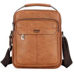 Новый известный бренд JEEP бизнес кожа для мужчин мужские сумки через плечо сумки на плечо высокое качество повседневное сумка мужской слинг