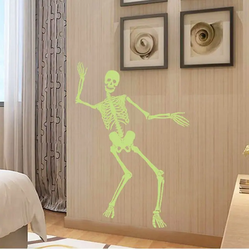 

Halloween Luminous Stickers PVC Skull Wall Sticker Festival & Party Horror Stickers Home Decoration