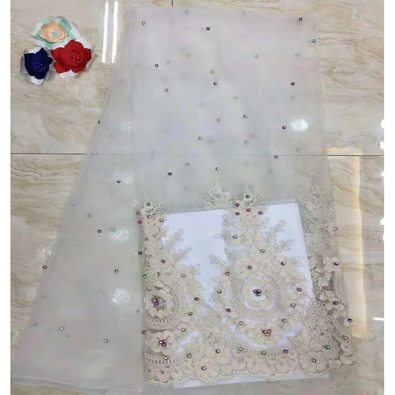 African Lace Fabric 2018 Embroidered Nigerian Bridal Laces FabricHigh Quality French Net Tulle Beads For WomeX666-C8 | Дом и сад