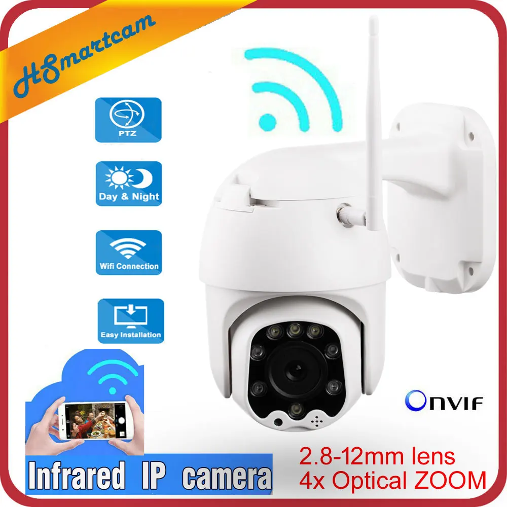 WI FI Камера Открытый PTZ IP 1080p Скорость купольная камера видеонаблюдения камеры ONVIF