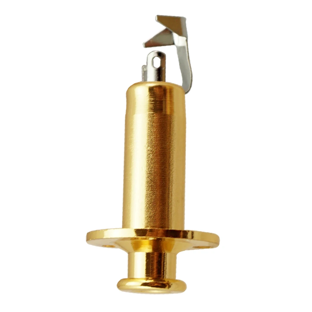 1/4'' Removable Jack End Pin Output Input Jack Strap Sockets for Acoustic Electric Guitar Gold