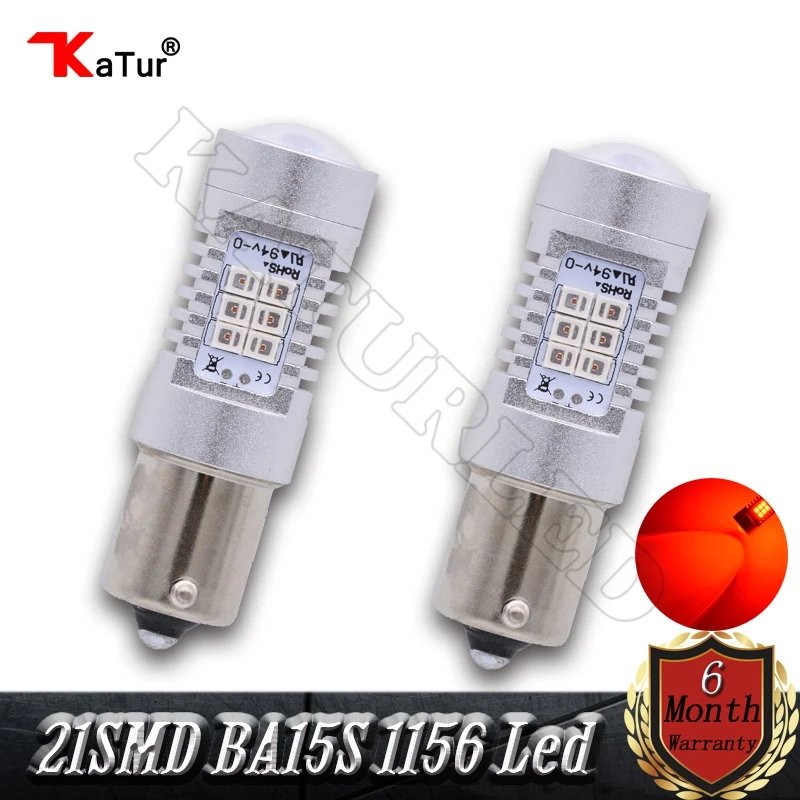 

2pcs High Light 1156 BA15S Led Bulb 1141 P21W Lens Led For Turn Signal Back Up Reverse Tail Brake LED Light Tail Lighting Red