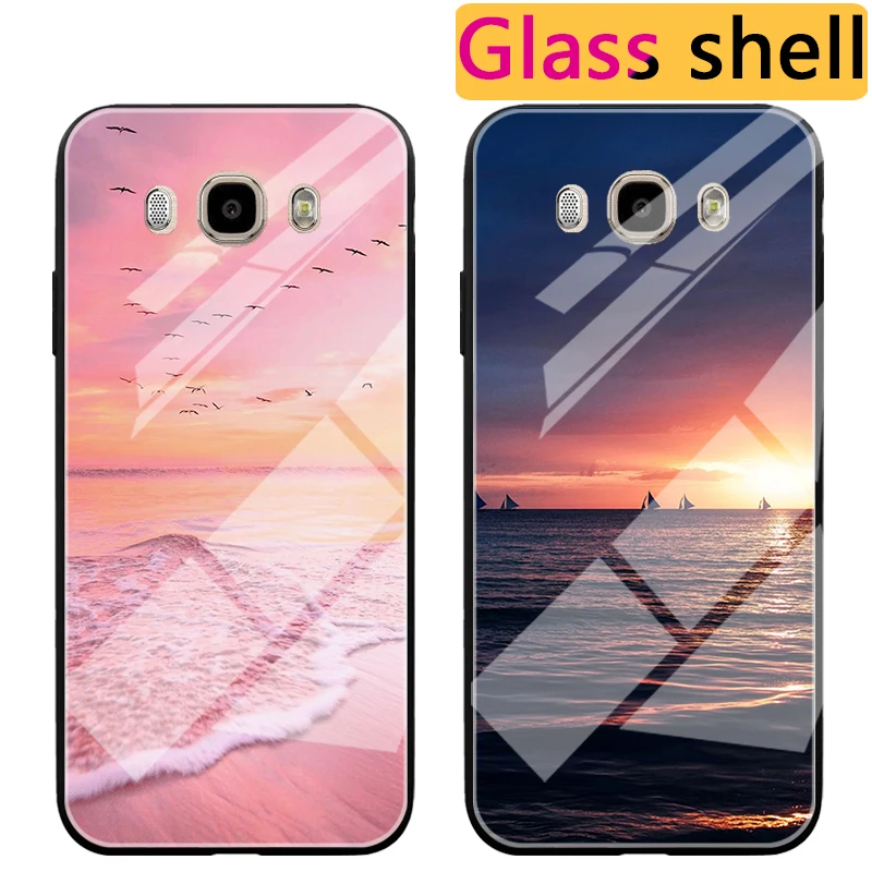 

Tempered Glass Case For Samsung Galaxy J5 2016 Case For Samsung Galaxy J7 2016 Luxury Protective Back Cover Pink Shockproof