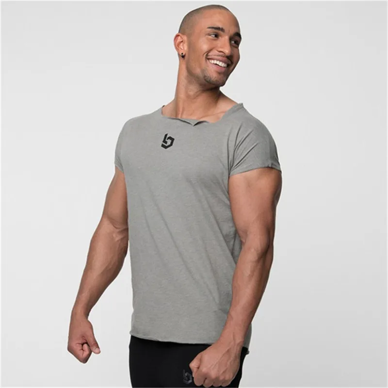 2019 Mens Summer Gyms Fitness Bodybuilding Muscle Men Cotton t Shirts O-Neck Fashion leisure and high qualit Tee Tops Clothing 2019 Mens Summer Gyms Fitness Bodybuilding Muscle Men Cotton t Shirts O-Neck Fashion leisure and high qualit Tee Tops Clothing