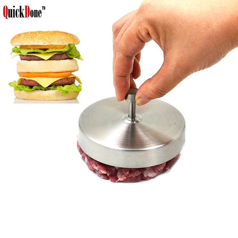 

QuickDone Stainless Steel Non-Stick Chef Cutlets Ham Patty Makers Hamburger Presses Burger Makers Kitchen Cooking Tool NDK0498