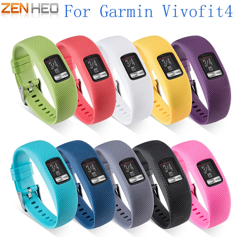 

New S/L Plaid Textured Strap Silicone Replacement Wristband for Garmin vivofit 4 Smart Bracelet Wrist Strap Watch Accessories