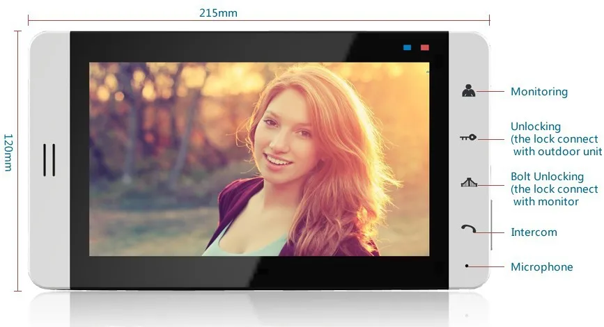 " сенсорный белый монитор видео домофон система+ Водонепроницаемый RFID код клавиатура разблокировка дверной Звонок камера