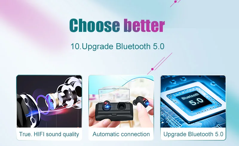 TWS Wireless Headphones Bluetooth Headset Noise Cancelling Earbuds Stereo Earphones Air Pods Headphone With Mic Charging Box (7)