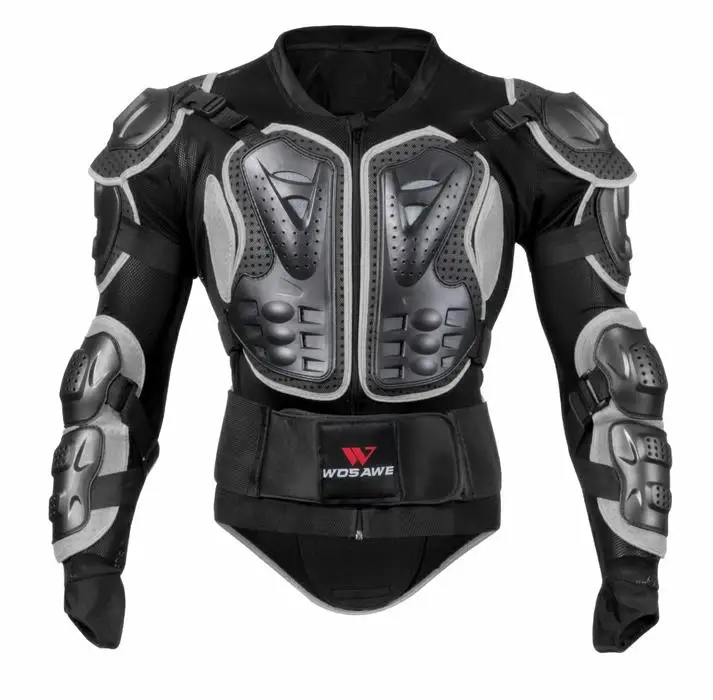 WOLFBIKE гоночная мотоциклетная куртка, защитная оболочка, боди, костюмы, куртка, защита бедра, для езды на велосипеде, для мотокросса, защита - Цвет: Черный