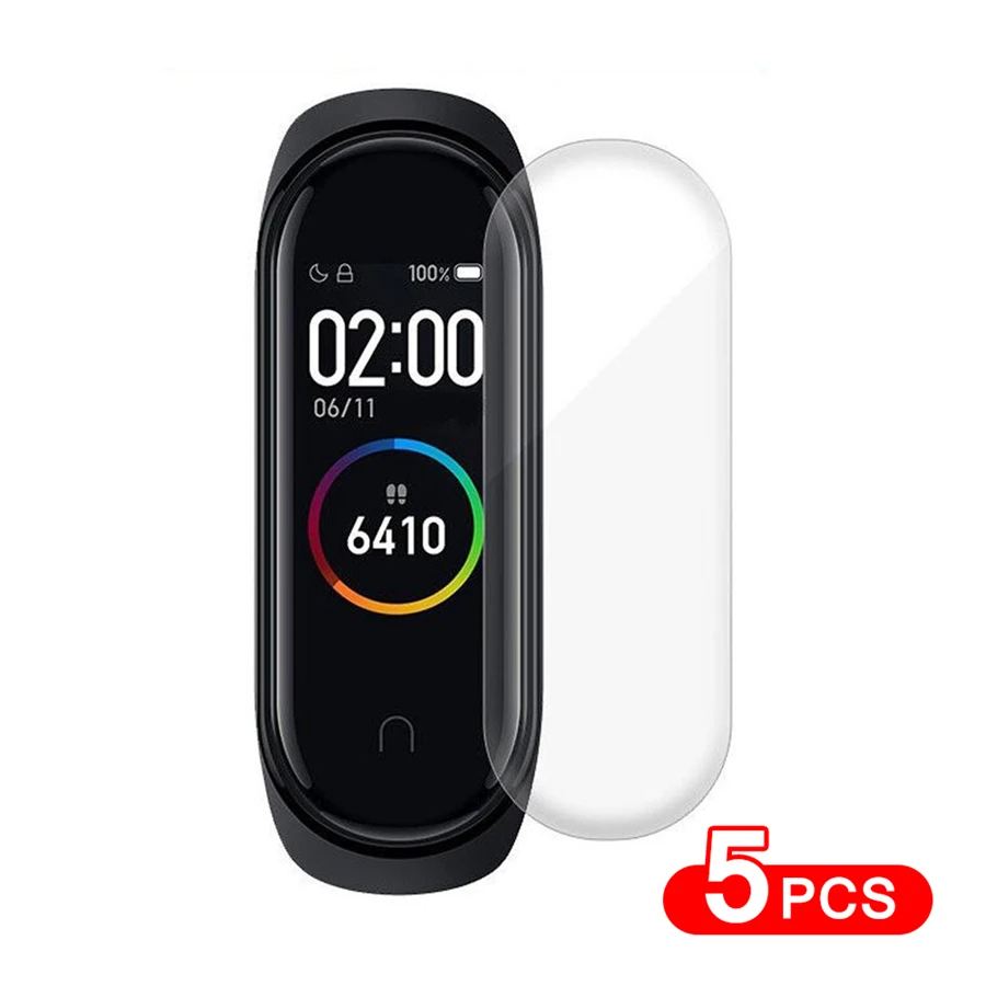 

5Pcs For Xiaomi Mi Band 4 Screen Protector HD Ultra-Thin Anti-Scratch Soft Miband 4 3 2 Screen Protector Film Not Tempered Glass